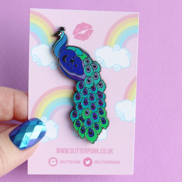 Peacock Enamel Pin Hot on Sale