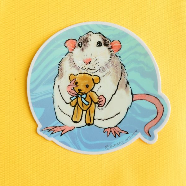 Cuddle Buddies Fancy Rat Vinyl Sticker For Discount