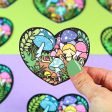 Forest Mushroom Heart Vinyl Sticker on Sale