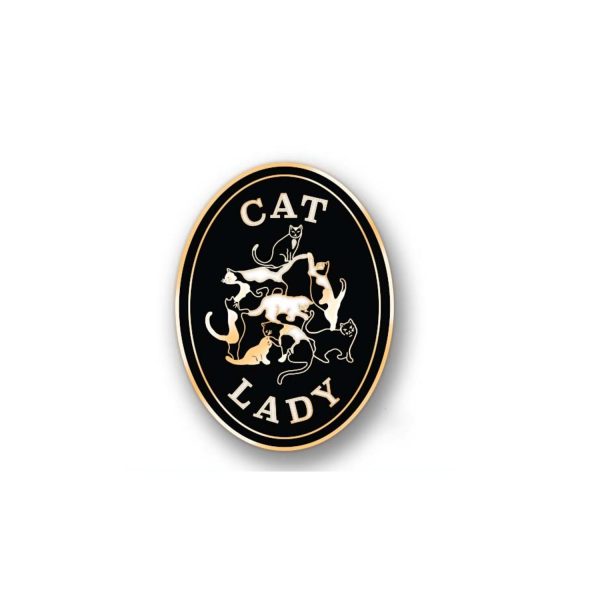 Cat Lady Enamel Pin Sale