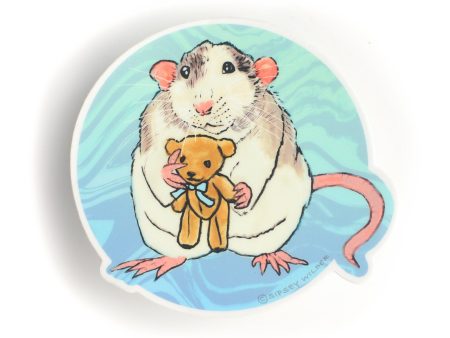 Cuddle Buddies Fancy Rat Vinyl Sticker For Discount