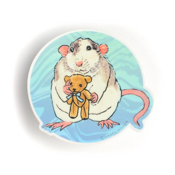 Cuddle Buddies Fancy Rat Vinyl Sticker For Discount