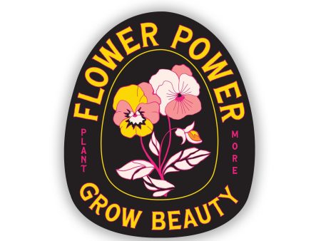 Flower Power Vinyl Sticker on Sale