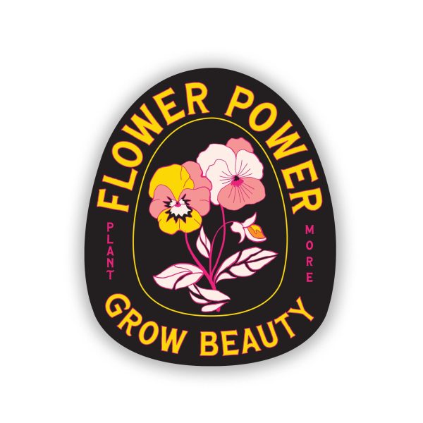 Flower Power Vinyl Sticker on Sale