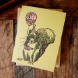 Squirrel Balloon Birthday Card Supply