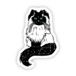 White Cat with Blue Eyes Sticker Vinyl Sticker Sale