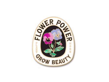 Flower Power Enamel Pin For Cheap