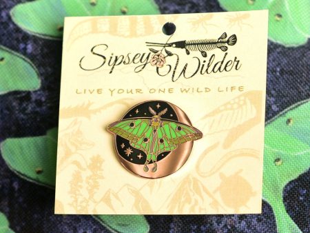 Luna Moth Enamel Pin Supply