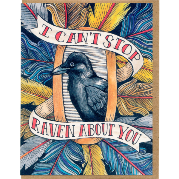 I Can t Stop Raven About You Card For Sale