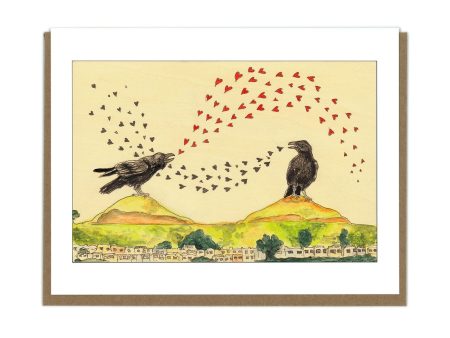 Crow Duet Greeting Card For Sale