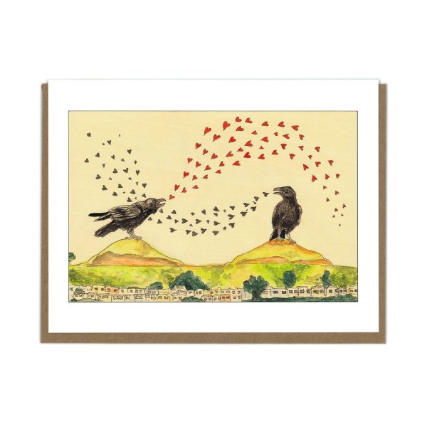 Crow Duet Greeting Card For Sale