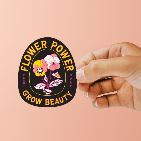 Flower Power Vinyl Sticker on Sale